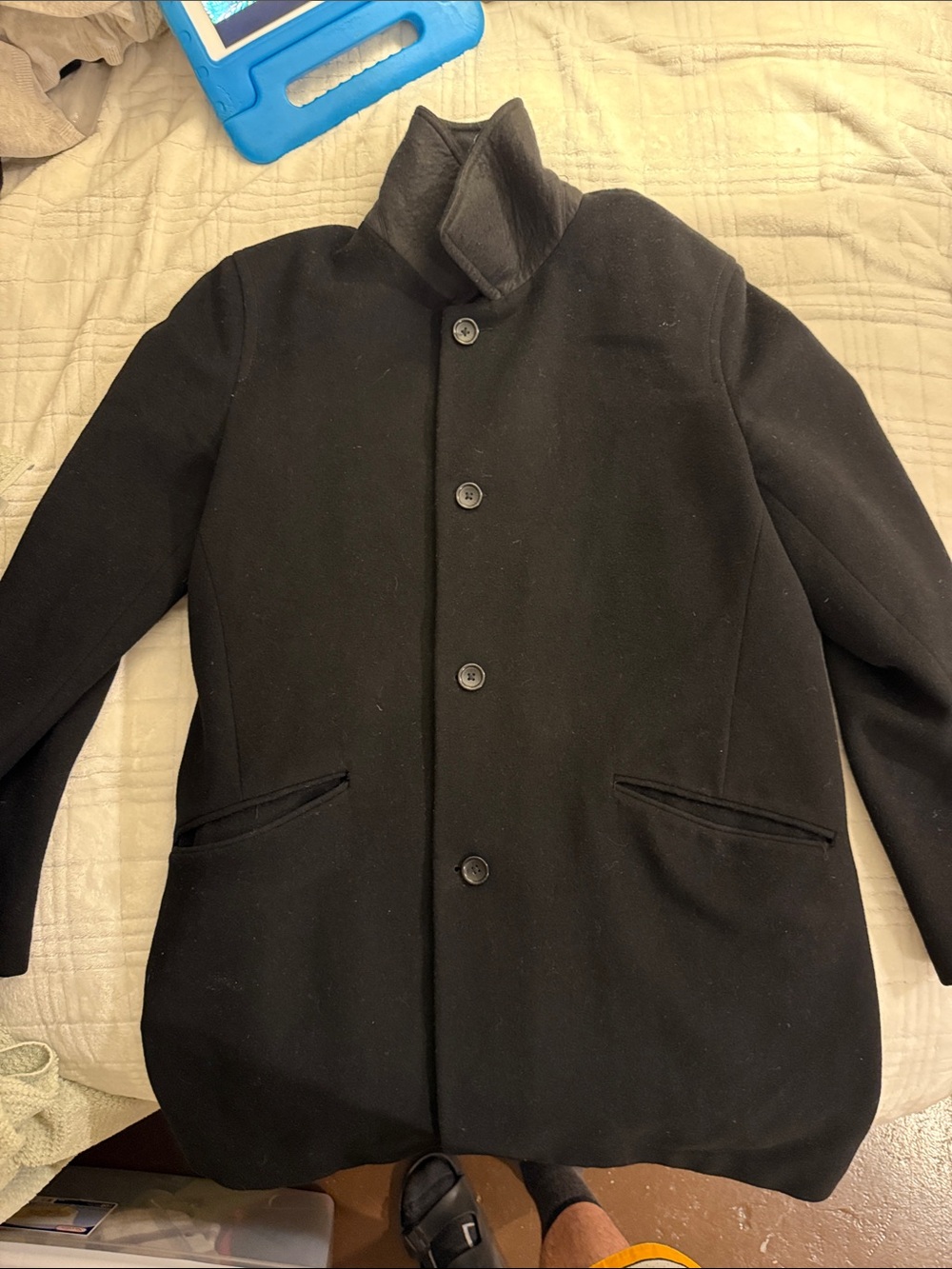 Vintage Banana Republic Men’s Pea Coat (Medium, Black)
